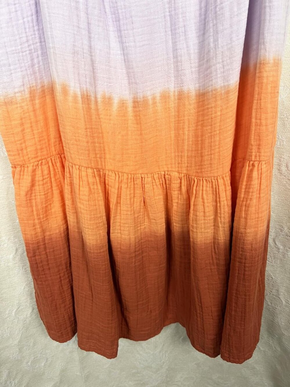 Electric & Rose Addison Sleeveless Tiered Midi Dress colorful ombre sundress M - Picture 4 of 9